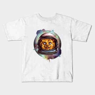 Astro Kitty Starry Night Kids T-Shirt